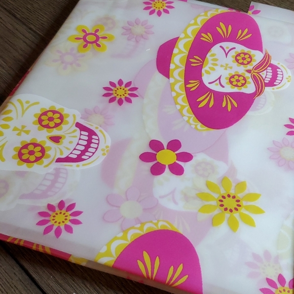 Sugar and Bones Sugar Skull Novelty Shower Curtain - Picture 7 of 9